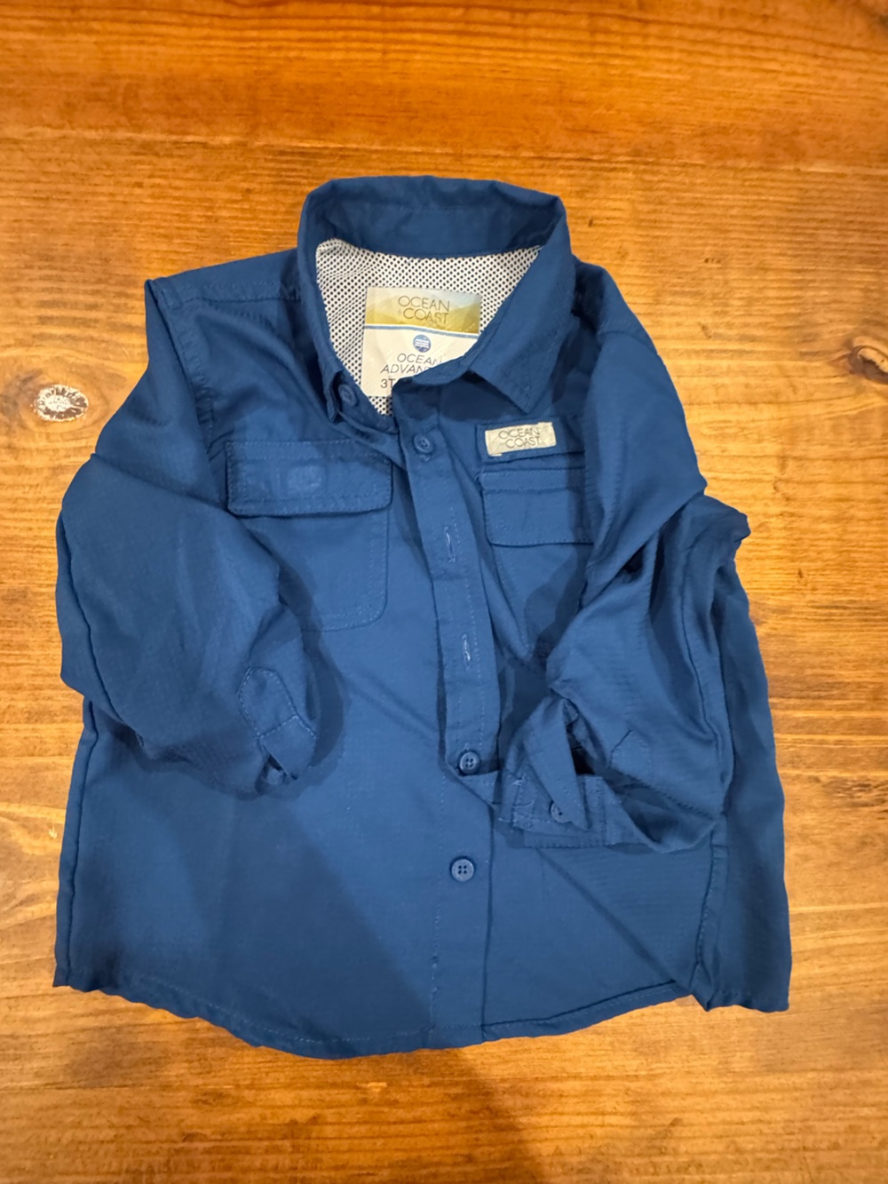 Toddler Navy Blue Button-Up Shirt